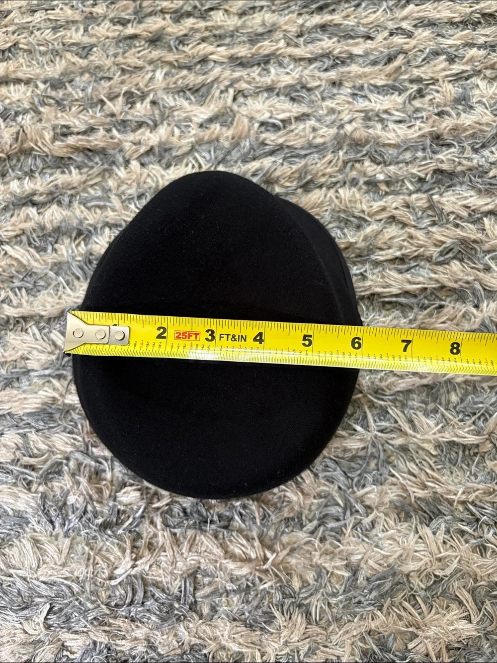 Eric Javits New York Black 100% Wool Water Repellent Newsboy Cap One Size